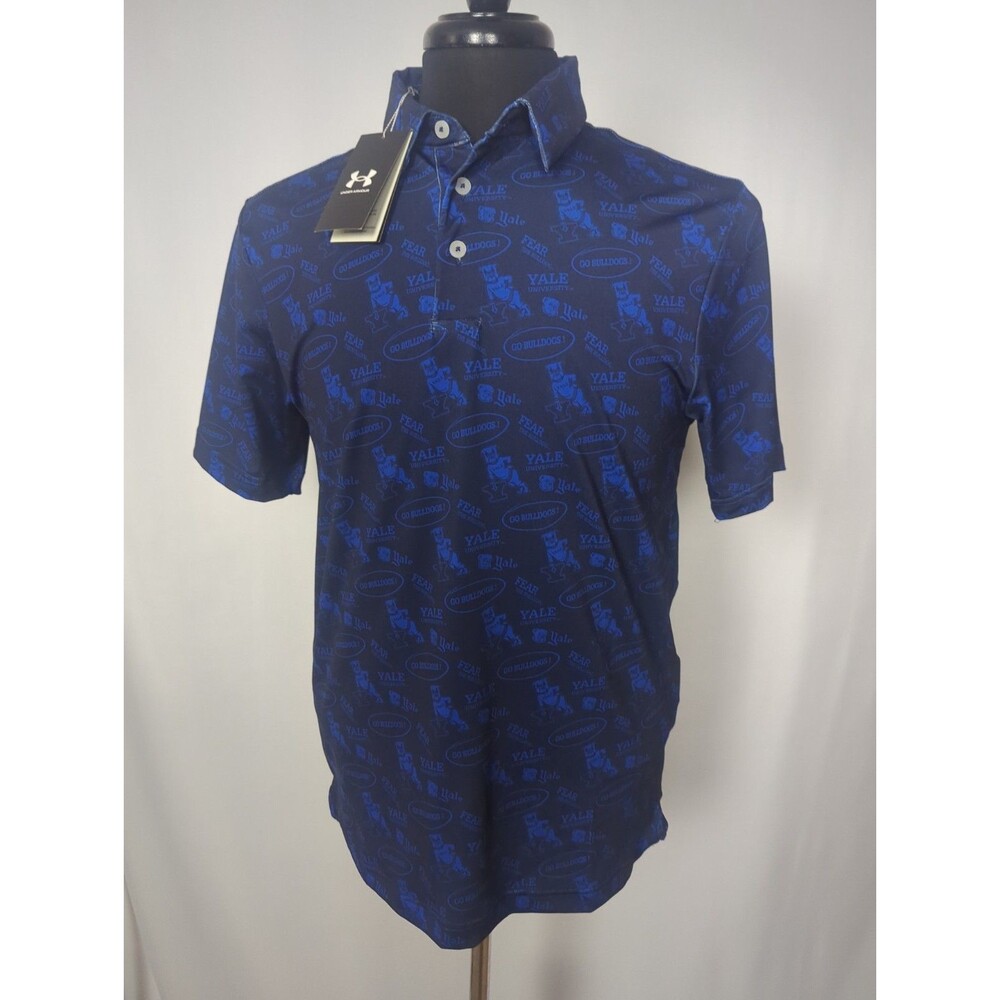 Under Armour Yale University Bulldogs Men’s Polo Shirt Size Small Loose RARE NWT